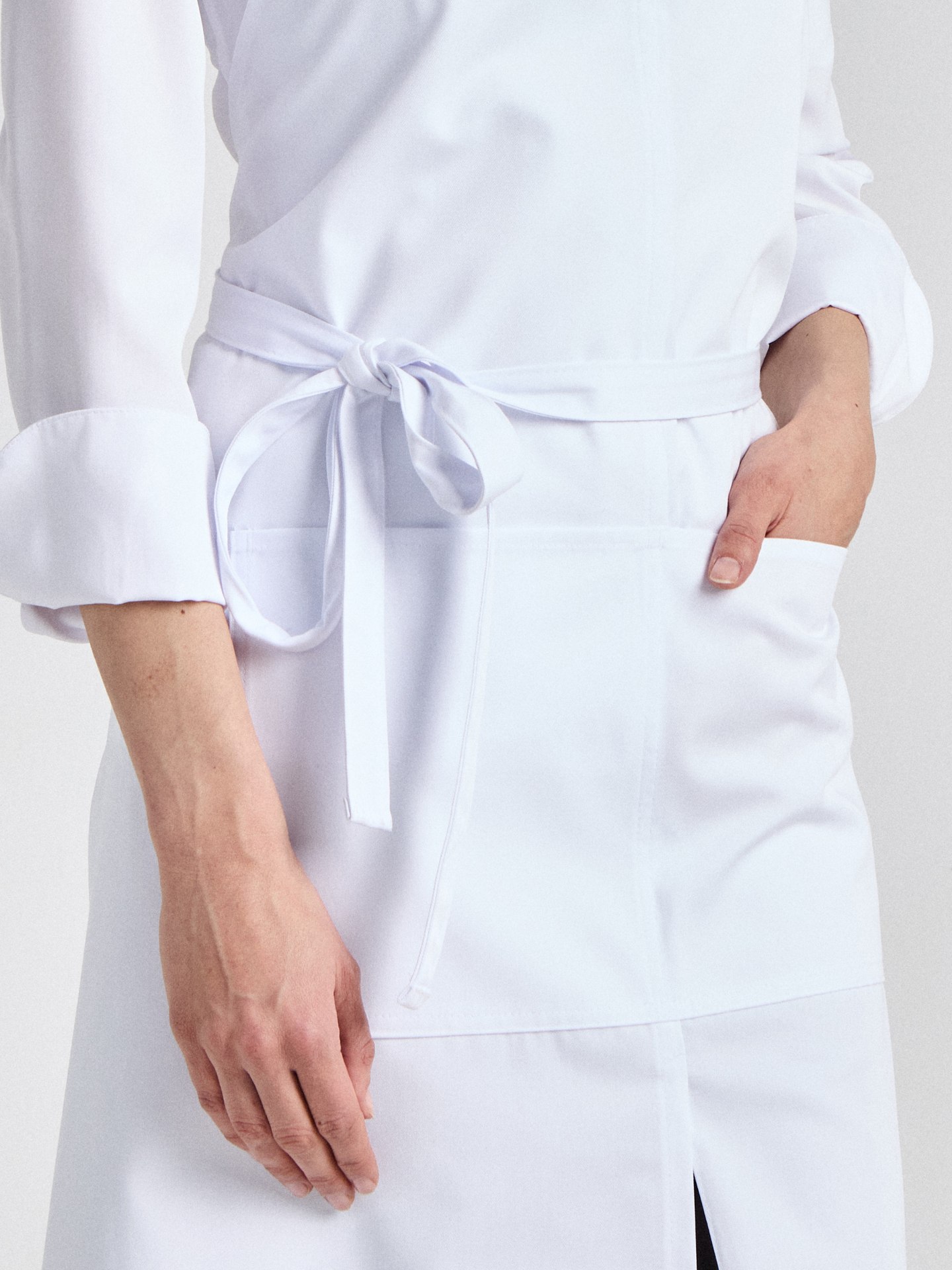 Latzschürze 110 x 75 Verona Classic Schlitz Bag - weiß